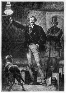 Illusztráció Jules Verne „A Hold körül” című könyvéből, Hetzel kiadás - Les voyages extraordinaire alkotó: Alphonse Marie de Neuville