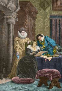 Medici Mária Concino Concini és Leonora Dori hatása alatt (metszet) alkotó: Alphonse Marie de Neuville