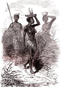 A Nuer törzs bennszülöttei, a Nílus felső völgye alkotó: Alphonse Marie de Neuville