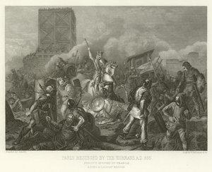Párizst a normannok ostromolták, i.sz. 885 alkotó: Alphonse Marie de Neuville