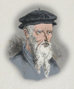 Guillaume Farel portréja (metszet) alkotó: Alphonse Marie de Neuville