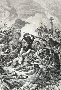 Vaux gróf győzelme Pascal Paoli nacionalistái felett a ponte novoi csatában alkotó: Alphonse Marie de Neuville