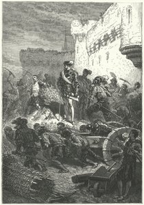 Ferenc, Guise hercege, aki felügyeli Metz védműveinek építését, 1552 alkotó: Alphonse Marie de after Neuville