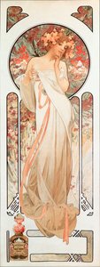 Alphonse Mucha (1860-1939) reklámplakátja a "Sylvanis essence" illathoz 1899 - Dim 21x61 cm Alphonse Mucha reklámplakátja a "" Sylvanis essence "" parfümhöz 1899 - Privát col