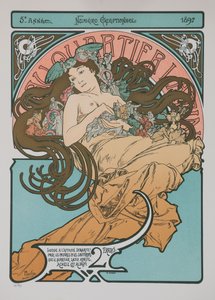 A Latin negyedben, 1897. alkotó: Alphonse Mucha