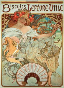 Lefèvre-Utile sütik alkotó: Alphonse Mucha