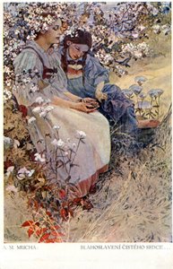 „Boldogok a tiszta szívűek, mert meglátják Istent”, 1906 alkotó: Alphonse Mucha