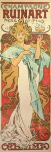 Champagne Ruinart Apa és Fia alkotó: Alphonse Mucha