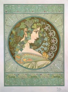 borostyán alkotó: Alphonse Mucha