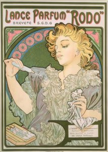 Dobj parfüm lehúzót alkotó: Alphonse Mucha