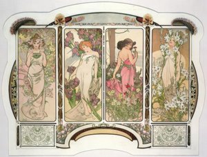 Virágok alkotó: Alphonse Mucha