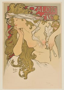 [A Százak Kiállítása. 1896. március–április (nyomdai próbanyomat)] alkotó: Alphonse Mucha
