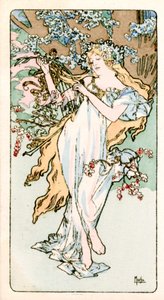 "Tavasz", 1900 alkotó: Alphonse Mucha
