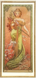 Tavasz a Les Saisons sorozatból alkotó: Alphonse Mucha