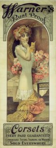 Warner rozsdaálló fűzők alkotó: Alphonse Mucha