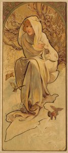 Tél a Les Saisons sorozatból, c. 1900. alkotó: Alphonse Mucha