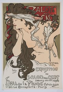 A Salon des Cent XX. kiállítása, 1896. alkotó: Alphonse Mucha