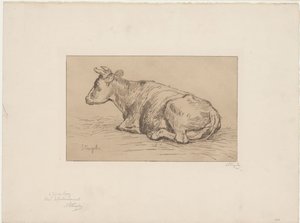 Fekvő tehén alkotó: Alphonse Stengelin (signed by artist)