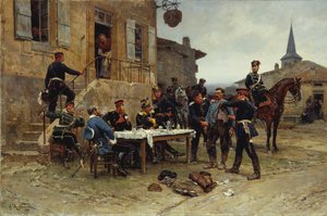 A feladó szállító, 1880. alkotó: Alphonse de Neuville