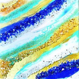 Csillogó kék-arany áramlás alkotó: Alyson Storms