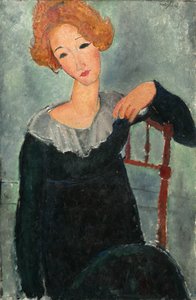 Vörös hajú nő, 1917. alkotó: Amedeo Modigliani