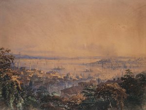 Konstantinápoly látképe, 1866 alkotó: Amadeo Preziosi