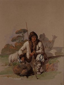 Pásztor, 1855 körül alkotó: Amadeo Preziosi