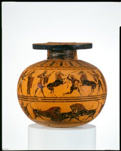 Terrakotta aryballos (olajos lombik), ie 550 körül (terrakotta)