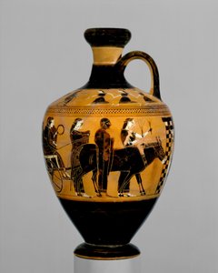 Terrakotta lekythos, ie 550–530 (terrakotta)