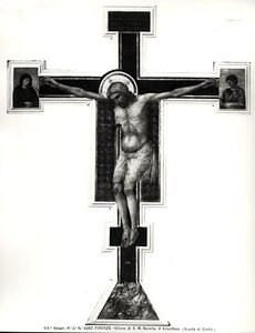 A keresztre feszítés (tempera a panelen) (f/w fotó) alkotó: Ambrogio Bondone (school of) Giotto