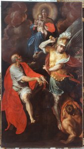 Madonna és Gyermek és Szent János evangélista és Szent Mihály