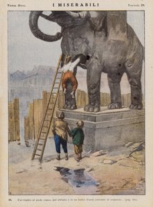 Illusztráció Victor Hugo Les Miserables című művéhez (színes litográfia) alkotó: Ambrogio Lombardi