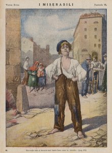 Illusztráció Victor Hugo Les Miserables című művéhez (színes litográfia)