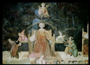 A jó kormányzás allegóriája, a bölcsesség által ihletett igazságosság részlete, 1338-40
