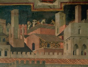 Építési tevékenységek (falfestés) alkotó: Ambrogio Lorenzetti