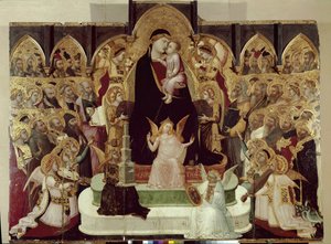 Maesta di Massa Marittima (Szűz a fenségben) (tempera és arany a táblán, 1335 körül) alkotó: Ambrogio Lorenzetti