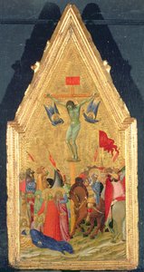 A keresztre feszítés, 1348-49 körül (tempera és aranylevél a panelen) alkotó: Ambrogio Lorenzetti