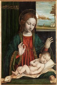 Madonna és alvó gyermek (A fátyol Madonna)