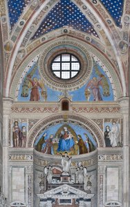 Gian Galeazzo Visconti és fiai felajánlják a Charterhouse modelljét Szűz Máriának, 1500-1522