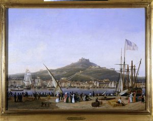 Marseille kikötője, Louis Garneray, sd. 1820 körül, Olaj, vászon, H. 0,330; L. 0,460. CCIP Coll.