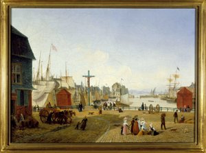 Honfleur kikötője, Louis Garneray, sd. 1820 körül, Olaj, vászon, H. 0,330; L. 0,460. CCIP Coll. alkotó: Ambroise Louis Garneray