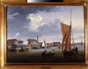 Lorient kikötője – Louis Garneray festménye, 1820 körül, Olaj, vászon, H. 0,330; L. 0,460. CCIP Coll.