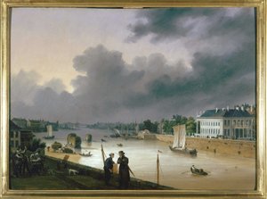 Nantes kikötője, Louis Garneray, sd. 1820 körül, Olaj, vászon, H. 0,330; L. 0,460. CCIP Coll. alkotó: Ambroise Louis Garneray