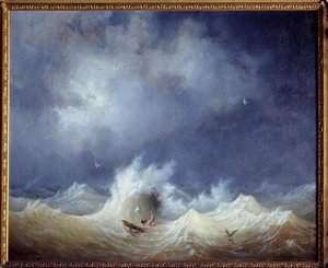 A hajóroncs Ambroise Louis Garneray festménye (1783-1857) 19. századi Brest, Musee des Beaux Arts