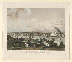 Kilátás Baltimore kikötőjére alkotó: Ambroise Louis Garneray