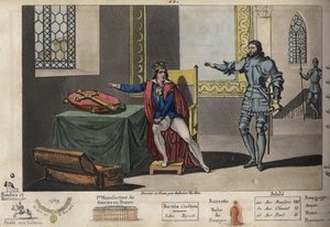 XI. Lajost (1423-1483) Peronne-ban tartják fogságban, és lakásából láthatja azt a tornyot, ahol III. Károly 6 év fogság után meghalt. Csak azután nyerte vissza szabadságát, hogy a Nagy Károly keresztjére esküdött, hogy hűségesen fogja tartani a szerződést alkotó: Ambroise Tardieu