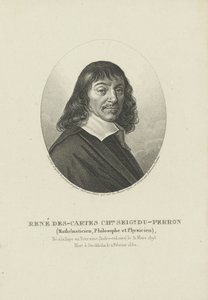 René Descartes filozófus portréja 1596-1650, kb. 1820.