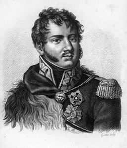 Joseph (Jozef) Antoni Poniatowski herceg (1763-1813), lengyel tiszt, a birodalom marsallja. „A francia tábornokok portréiban a franciák győzelmei és hódításai nyomán”. Ambroise Tardieu metszete 1818-ban. Stella Collection. alkotó: Ambroise Tardieu