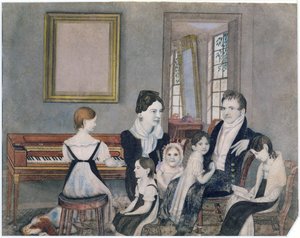 A Schuyler család, 1824 (wc papíron) alkotó: Ambrose Andrews