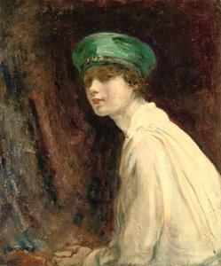 "A zöld kalap", Mrs. Claude Johnson portréja, 1918